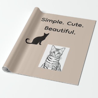 Cute Kawaii Japanese Aesthetic Cat Wrapping Paper 