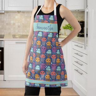 Cute Kawaii Jellyfish Personalized Apron