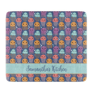 Cute Kawaii Jellyfish Personalized Cutting Board