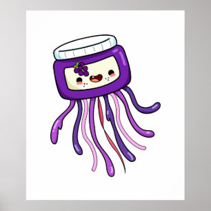Cute Kawaii Jellyfish Poster