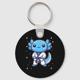 Cute Kawaii Karate Axolotl Martial Arts  Keychain