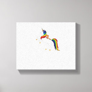 Cute Kawaii Kids Unicorn Red Panda Lover T-Shirt Canvas Print