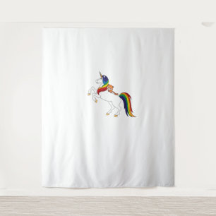 Cute Kawaii Kids Unicorn Red Panda Lover T-Shirt Tapestry