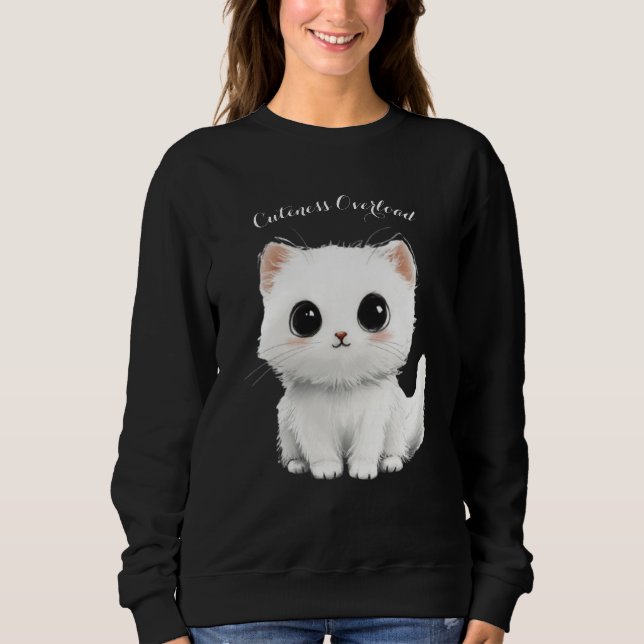 Cute Kawaii Kitten Sweatshirt - Surcharge (Devant)