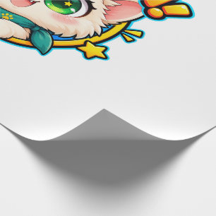 Cute Kawaii Kitten Wrapping Paper – Adorable Cat