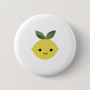 Cute Kawaii Lemon 2 Inch Round Button