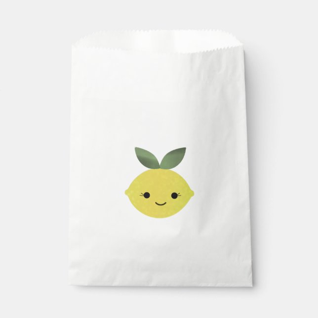 Cute Kawaii Lemon Favour Bag (Front)