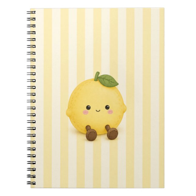 Cute Kawaii Lemon Notebook  (Front)