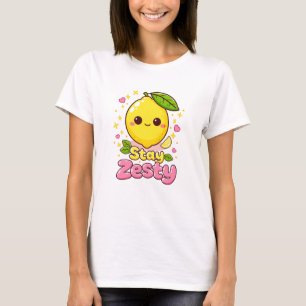 Cute Kawaii Lemon “Stay Zesty” T-Shirt