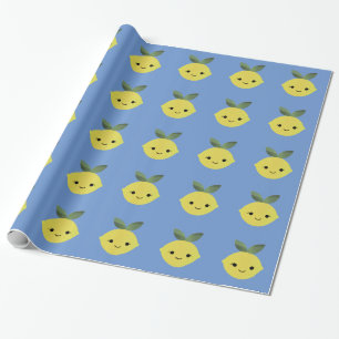 Cute Kawaii Lemon Wrapping Paper