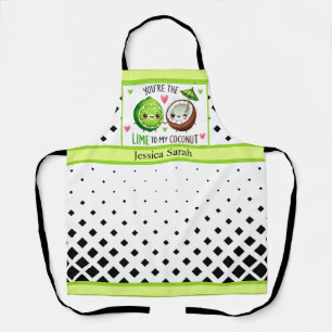 Cute Kawaii Limes and Coconut Apron