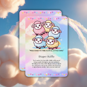 Cute Kawaii Little Lamb Baby Shower Enclosure Card