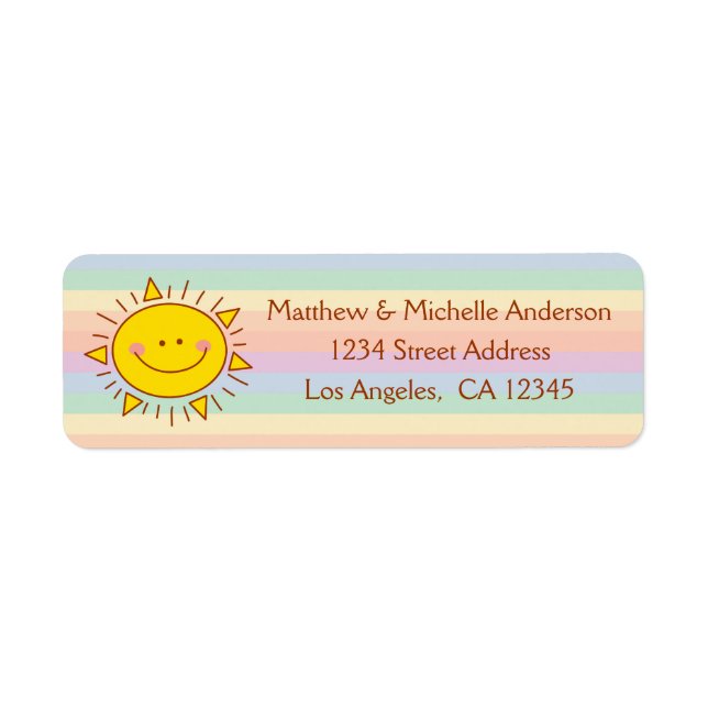 Cute Kawaii Little Rainbow Sunshine Doodle (Front)