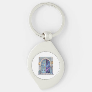 Cute Kawaii Magical Moroccan Door Galaxy StSticker Keychain