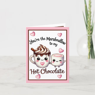 Cute Kawaii Marshmallows and Hot Chocolate Thank You Card