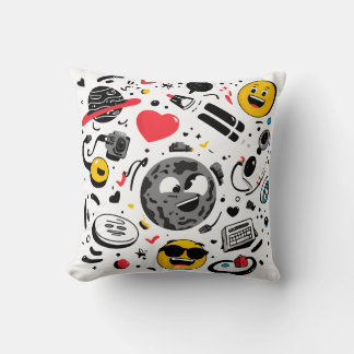 Cute Kawaii Moon Cartoon Decorative Pillow