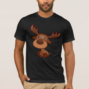 Cute Kawaii Moose Elk Deer Funny Alaska baby Moose T-Shirt