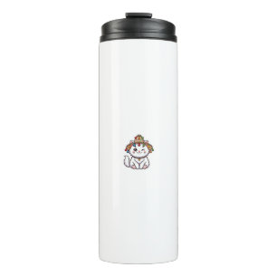Cute Kawaii Moroccan Cat with Traditional Northern Thermal Tumbler
