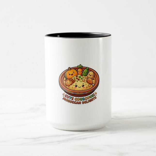 Cute Kawaii Moroccan Couscous Friday Gathering Col Mug (Center)
