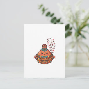 Cute Kawaii Moroccan Tajine Food Cultural Sticker Postcard