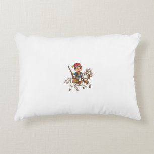 Cute Kawaii Moroccan Tbourida Horseman Cultural St Accent Pillow