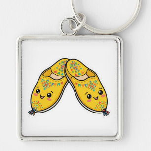 Cute Kawaii Moroccan Teapot & Mint Tea Sticker Keychain