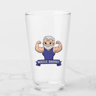 Cute Kawaii Muscle Daddy Bearded Bodybuilder Glass