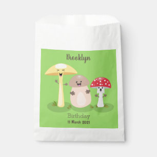Cute kawaii mushroom fungi toadstool favour bag