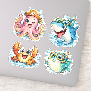 Cute Kawaii Ocean Creatures  