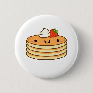 Cute Kawaii Pancakes 2 Inch Round Button