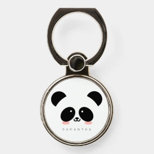 Cute Kawaii Panda   Add Your Name Phone Ring Stand