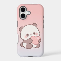 cute kawaii panda heart phone case iphone 11 case