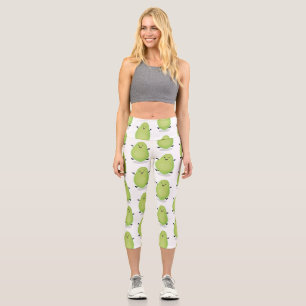 Cute kawaii papaya paw paw cartoon illustration capri leggings
