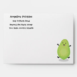 Cute kawaii papaya paw paw cartoon illustration envelope