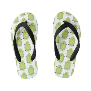 Cute kawaii papaya paw paw cartoon illustration kid's flip flops