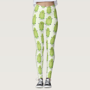 Cute kawaii papaya paw paw cartoon illustration leggings