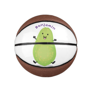 Cute kawaii papaya paw paw cartoon illustration mini basketball