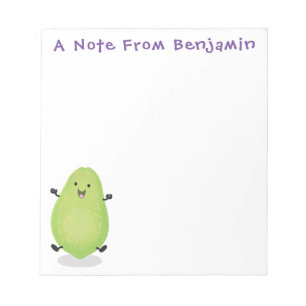 Cute kawaii papaya paw paw cartoon illustration notepad