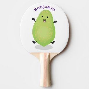 Cute kawaii papaya paw paw cartoon illustration ping pong paddle