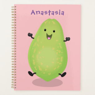 Cute kawaii papaya paw paw cartoon illustration planner