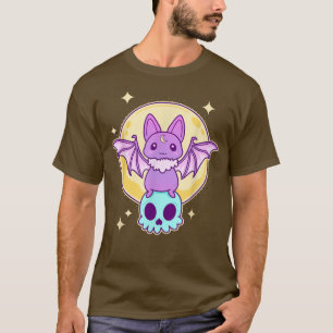Cute Kawaii Pastel Goth Creepy Bat Skeleton - Vapo T-Shirt