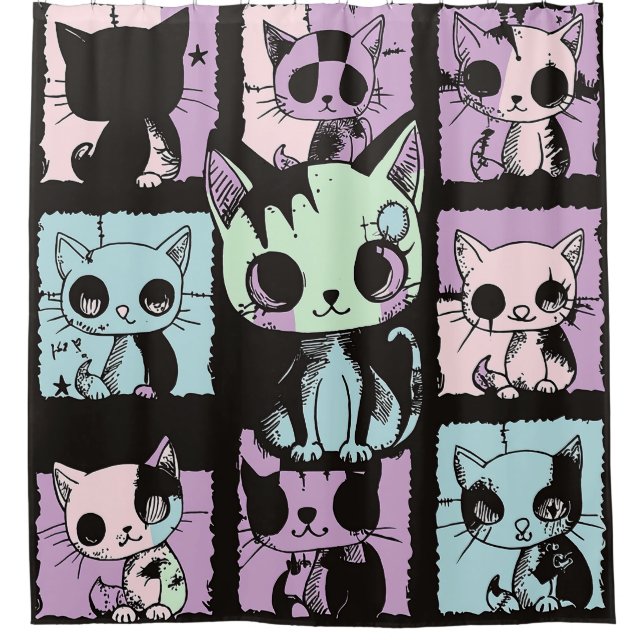 Cute Kawaii Pastel Goth Patchwork Gothic Creepy (Front)
