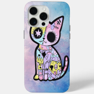 Cute Kawaii Pastel Goth Patchwork Gothic Creepy iPhone 15 Pro Max Case