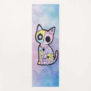 Cute Kawaii Pastel Goth Patchwork Gothic Creepy Yoga Mat