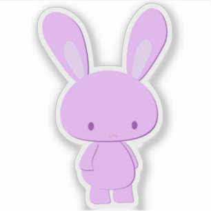 Cute Kawaii Pastel Purple Minimalist Bunny