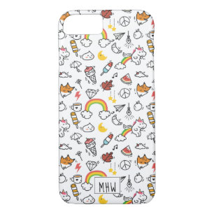 Cute Kawaii Pattern custom monogram phone cases