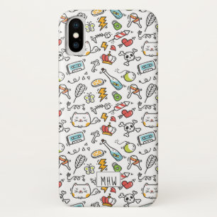 Cute Kawaii Pattern custom monogram phone cases