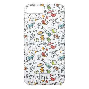 Cute Kawaii Pattern custom monogram phone cases