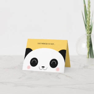 Cute Kawaii Peekaboo Panda Face Thank You