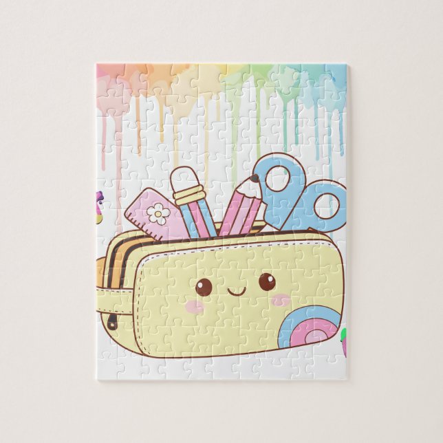 Cute Kawaii Pencil Case Jigsaw Puzzle (Vertical)